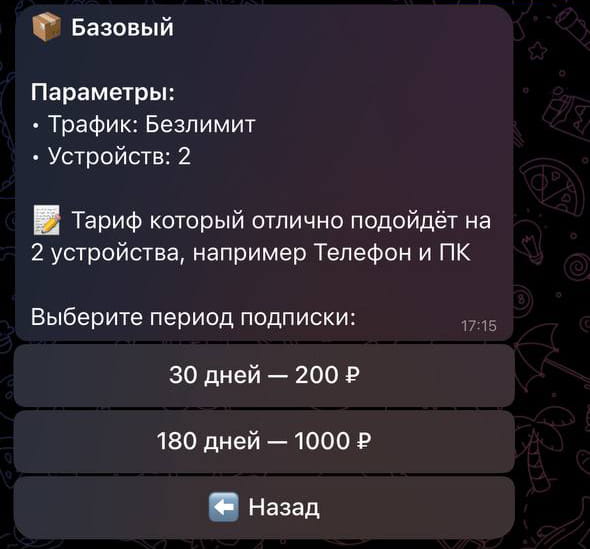 Шаг 4: Период оплаты